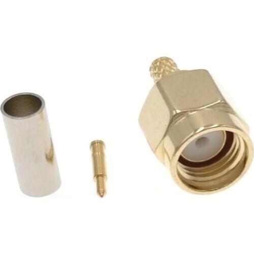 100pcs SMA Male Straight RF Connector For RG316 RG174 LMR100 Cable