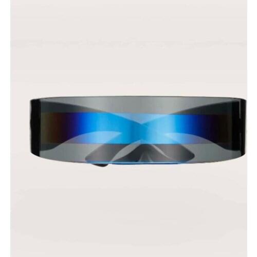 2021 Fashion Brand Designer Vintage Rimless Party Sunglasses Women Men Headband Cutting Eyewear Gradient Glasses Female UV400