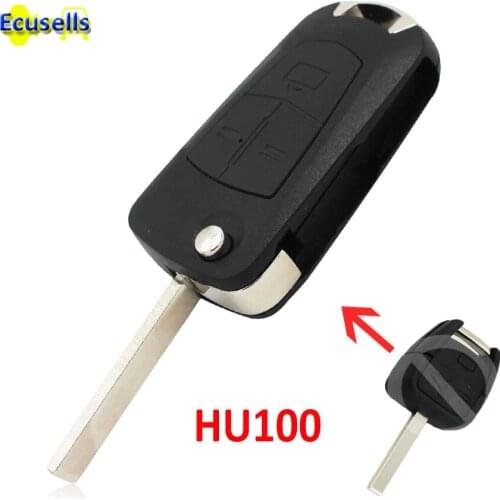 3 Button Flip Folding Key Shell Case Fob For Vauxhall Opel Astra H Vectra Corsa with uncut HU100 BLADE