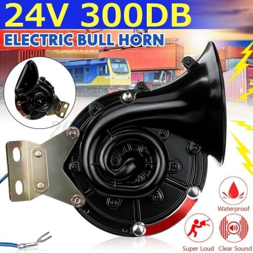 300DB 12V 24V Electric Auto Air Horn Super Loud Raging For Motorcycle Car Truck Multi-tone & Claxon Horns Electric Snail Horn