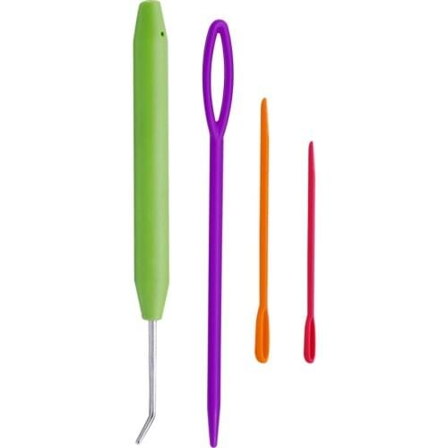 4PCS DIY Knitting Needles Loom Craft DIY Tool for Socks Leg Warmers Hobby Kit Socks Weaver Crochet Ring Yarn Needle Socks Weaver