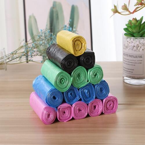 5 rolls 100 pieces Garbage bag new material color kitchen bathroom household disposable thickening point break plastic bag
