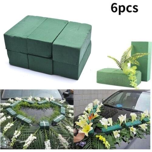 6Pcs Green Creative Floral Foam Block Flower Brick Mud Florist Supplies Home Garden Decoration Garden Supplies