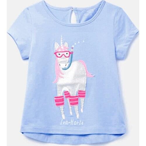 Bambino 2021 New Tees of Children 2-7 Years Unicorn Cotton T shirt for Kids Boys Tops Clothing Baby Clothes Child Costume