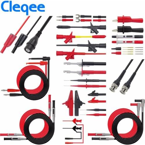 Cleqee P1600C/D/E/F 18 en 1 enchufable sonda de prueba kit de sonda IC gancho de prueba Fluke BNC-cable de prueba