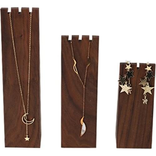 Wood Necklace Stand Holder Shelf Jewelry Display Rack Bracket Organizer Gifts