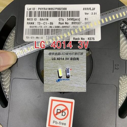 For LG LED LCD Backlight TV Application LED Backlight 0.5W 3V 4014 Cool white LED LCD TV Backlight TV Application 1000PCS