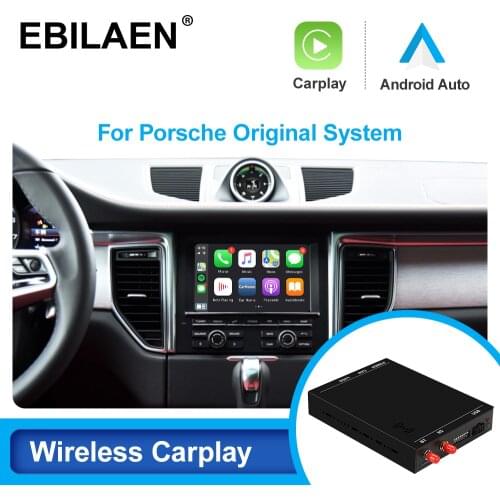 EBILAEN Wireless Carplay Module Box For Porsche Panamera Cayenne Macan Cayman Boxster 911 718 PCM 4.0 Android Auto Multimedia