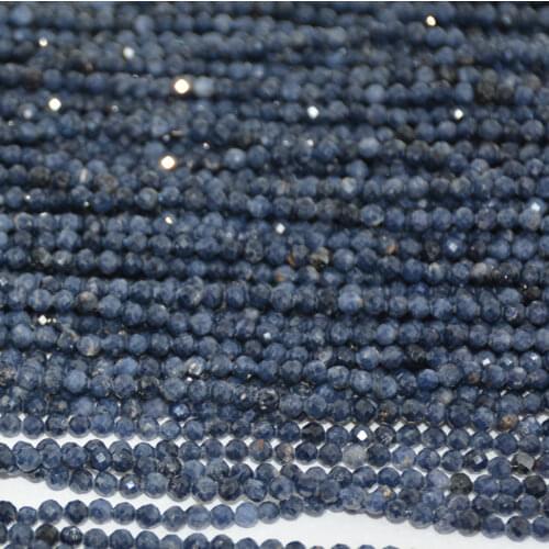Natural Sapphire Faceted Round Beads 2mm,3mm,4.2mm