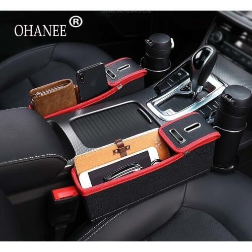 OHANEE Car Seat Crevice Organizer Gap pocket Storage bag Box Cup Holder case for phone Stowing Tidying accessories dropshipping