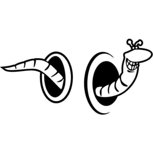 LLY-0306 Personality Car Stickers The Worm Modeling Decal PVC New Design Fashion Cool Style Top Quality Waterproof Auto Decals