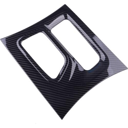 Carbon Fiber Console Gear Shift Panel Trim Cover Frame Fit For Dodge Charger 2015 2016 2017 2018 2019 2020 Left Hand Drive