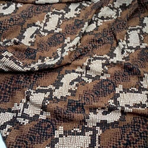 Dress Trousers Chiffon Fabric Repe Chiffon Snakeskin Printed Shirt Blouse Fabric Summer Dress Material