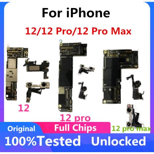 64GB 128GB 256GB for IPhone X XR XS XS Max 11 Pro Max 12 Pro Max Motherboard Unlocked Original Free iCloud Logic Board OS Update