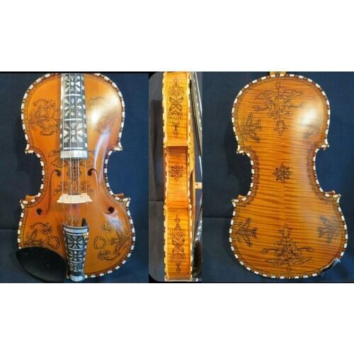 Deluxe fancy Norwegian fiddle 4/4 violin (4*5)of professional concert