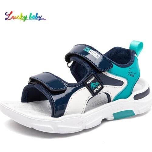 2021 Boys Sandals Kids Shoes For Boy School Children Sports Sandals Summer Soft Bottom Anti Slip Kids Sandals HT7338