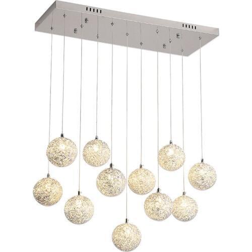 Modern LED Aluminum Ball Dining Room Pendant Lamp Restaurant Pendant Light Bar Counter Balcony Hallway Pendant Lighting Fixtures