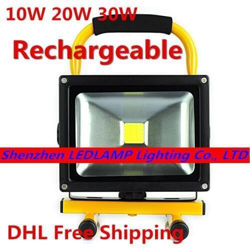 LED Floodlight with battery Rechargeable LED Flood Light Waterproof outdoor LED Emergency Light For camping lighting DHL Free