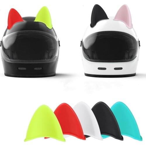 Moto rcycle bicicleta capacete gato bela orelha decoração fora de estrada moto rcycle rosto completo fora de estrada motorcycle