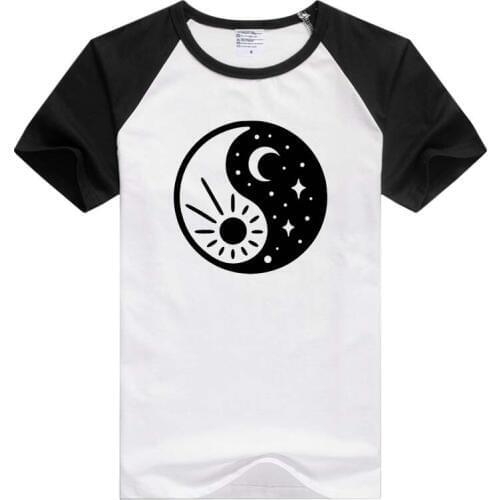Yin Yang Sun and Moon short sleeve casual Men/Women T-shirt Comfortable Tshirt GA452