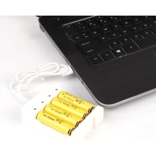 4 Slots Electric Battery Charger Intelligent Fast LED Indicator USB Charger For AA/AAA Ni-MH/Ni-Cd Rechargeable Battery
