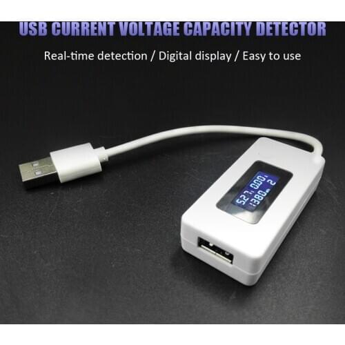 LCD USB Tester Voltmeter Ammeter Mobile Phone Power Bank Charger Voltage Current Capacity Tester Meter DC 4 -30V 0-19999mAh
