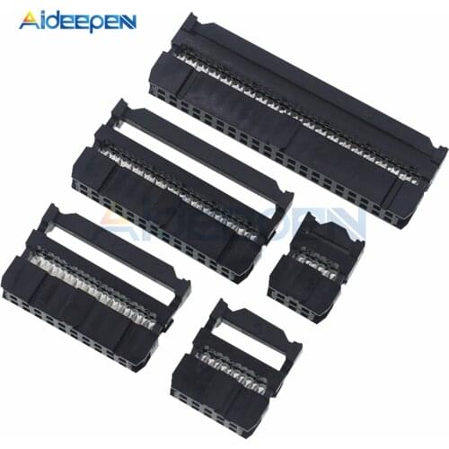 10PCS FC-10 FC-14 PIN FEMALE HEADER IDC SOCKET CONNECTOR 2.54MM pitch FOR 1.27MM wire 10p 14p