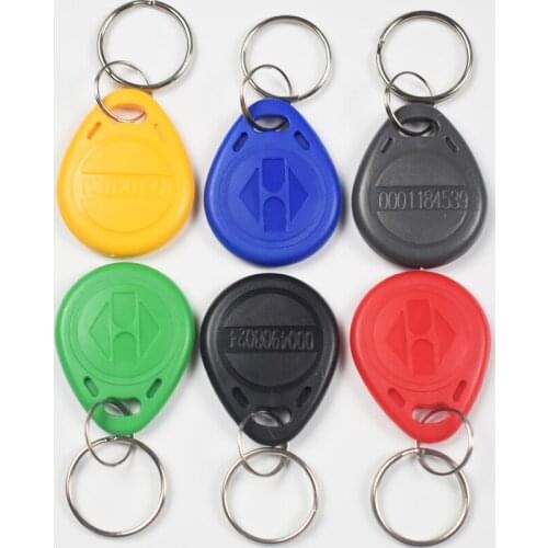 100pcs RFID 125KHz Tag TK4100 EM4100 Proximity Keyfobs Tags RFID Card for Access Control Time Attendance