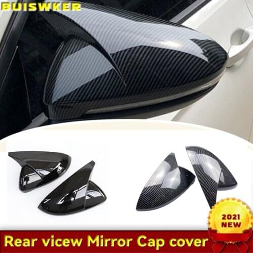 2 pcs Side Wing Mirror Cover Caps Bright Black RearView Mirror Case Cover for VW Golf 7 MK7 7.5 GTD R GTI Touran L E-GOLF