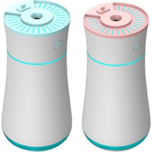 300Ml 3 in 1 Air Humidifier Aroma Diffuser with Fan and LED Night Lights USB Rechargeable Essential Oil Diffuser