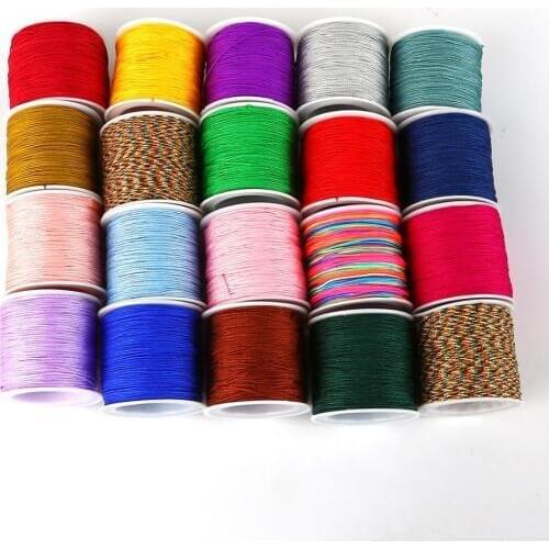 50m Dia 0.8mm Nylon Cord Thread Chinese Knot Macrame Cord Bracelet Braided String DIY Tassels Beading Jewelry Cord String Thread