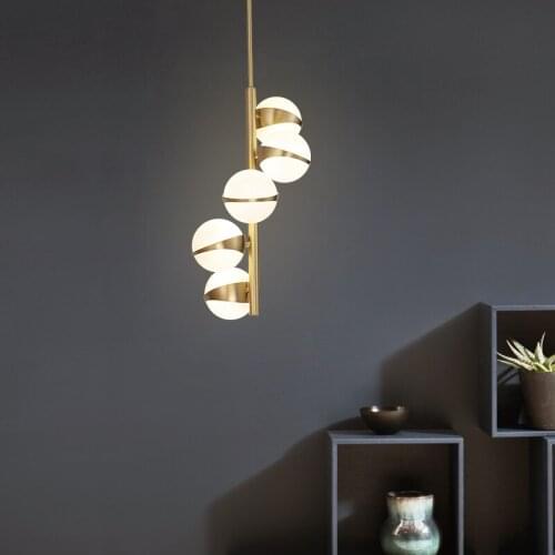 Artfan ceiling lamp light simple luxury designer morden city vibe all copper glass crystal dining room living room