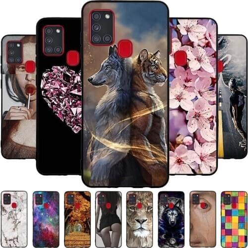A For Samsung A21S Case Phone Cover Silicone Soft TPU Back Cover for Samsung Galaxy A21S Case 6.5 inch A 21S A21 S Fundas Bumper
