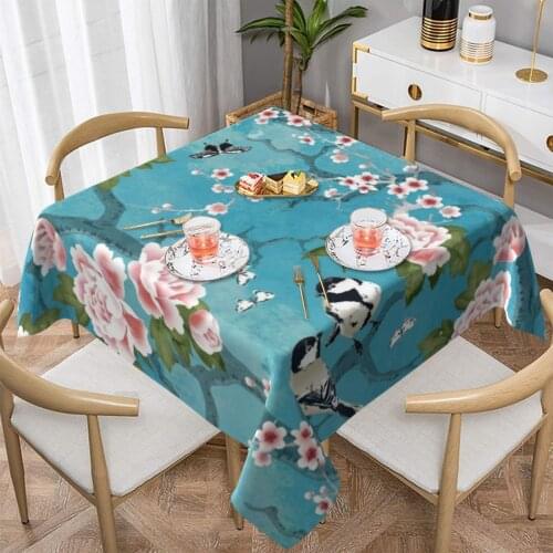 Floral Tablecloth Garden Polyester Table Cover Decorative Wholesale Protection Custom Table Cloth