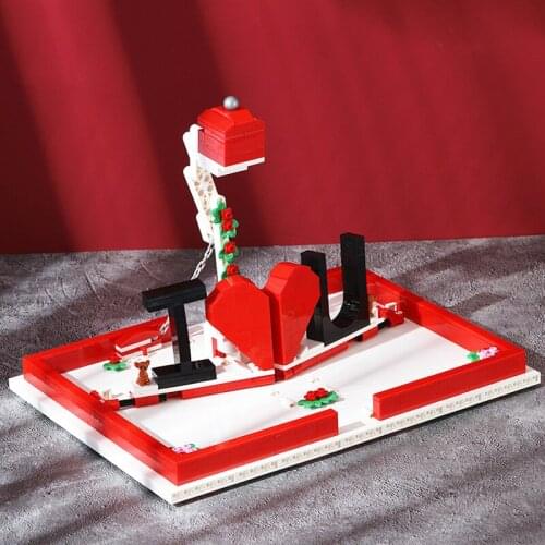 Wonderlife Idea Love 520 Creative Bricks The Romantic Story Book Models Building Blocks Bricks Toys Valentines day Lover Gifts