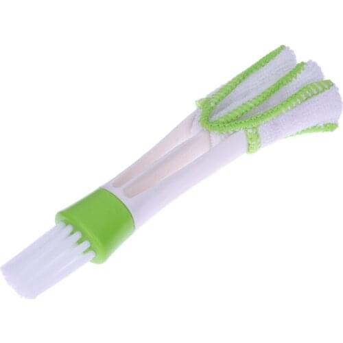 Double-Headed Car Cleaning Brus Air Conditioning Vent Gap Cleaning Brush Dust Removal Brush Microfiber+PP+PE Material