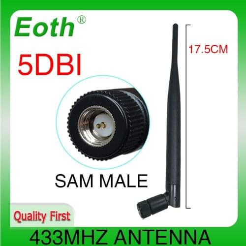 2pcs 433Mhz Antenna 5dbi SMA Male Connector antena 433 mhz directional antenne 433m waterproof antennas Aerial Wireless Repeater