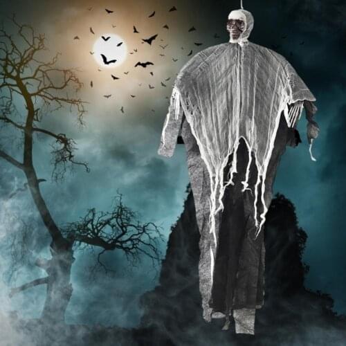 Halloween Hanging Ghost Iron Chain Skeleton Terror Prop Haunted House Hotel Secret Room Trickery Pendant