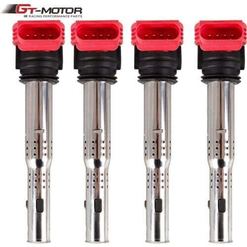4Pcs/set Car Ignition Coil For VW Jetta Golf Passat Tiguan CC Audi A3/4/5/6/7/8 TT Q3/5 R8 OEM NO. 06E905115 ABCDE 07K905715F