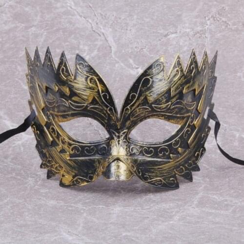 2021 Wholesale Antique Serrated Engraved Men Masks Adult Kids Half Face Movie Cosplay Party mask Christmas Halloween Masquerade
