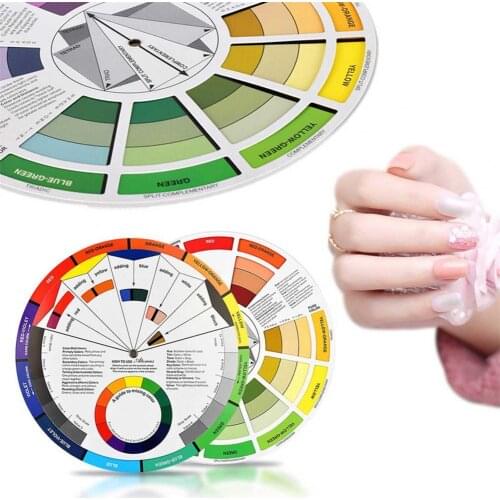 Color Wheel Easy to Use Lightweight Paper Tattoo Palette Pigment Card for Beginners