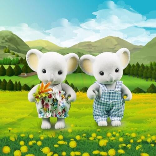 1:12 Scale Childrens Simulation Forest Animal Family Dollhouse Furniture Miniature Rabbit Maple Cat Koala Girl Pretend Play Set