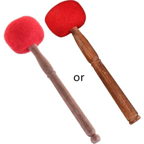 H051 Psychology Spiritual Gifts Singing Bowl Mallet Wool Felt Hammer with Handle Buddhist Meditation Tibetan for Women Men