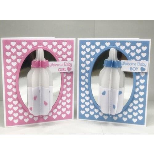 3D Baby Nursing Bottle Metal Cutting Dies Set for Scrapbooking DIY Album Card Making Decorative Stencil New 2019