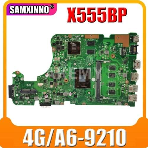 NEW SAMXINNO X555QG Laptop Motherboard for ASUS X555B X555BP K555B A555B K555Q original Mainboard 4GB-RAM A6-9210-CPU R5-M420