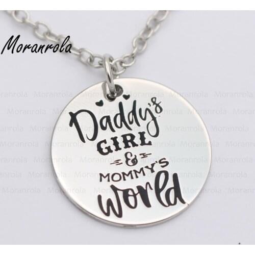 New arried" Daddys Girl and Mommys World "Copper necklace Keychain,charm Hand Stamped Jewelry New Daddy Mommy gift mums girl