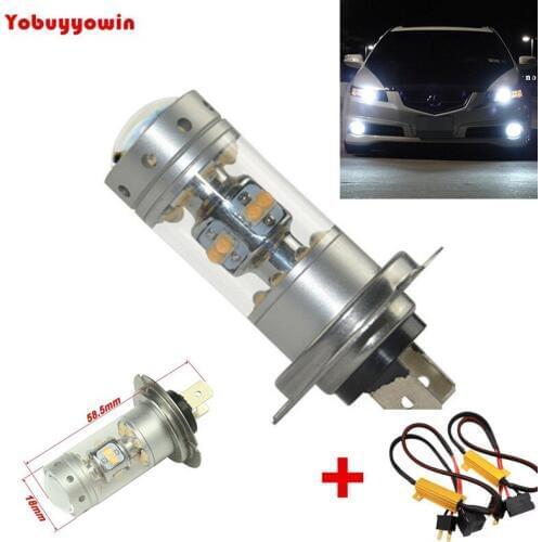 Error Free 28W(140W)CREE Chips H7 LED High Beam Daytime Running Fog Light/DRL+H7 LED Decoders For BMW 1999-2005 BMW E46 323i 325