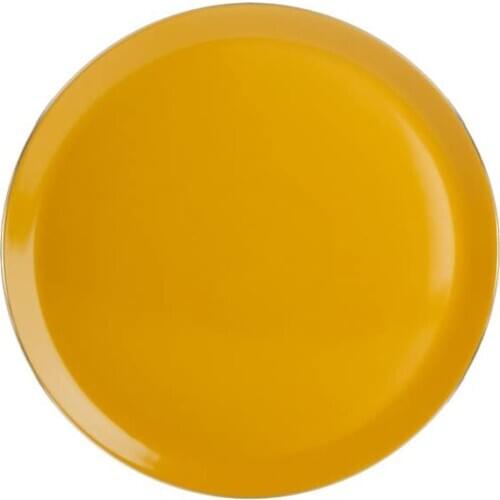 Porland Morocco Yellow Flat Plate 32cm