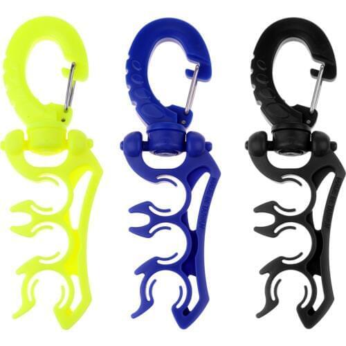 Premium Durable Scuba Diving Triple 3 Hose Regulator Gauge Octopus Holder Retainer Folds Rotates Clip Scuba Diving Diver