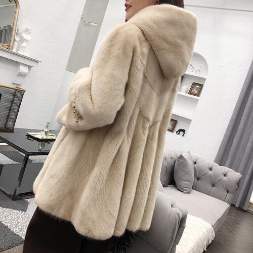 Real Luxury Mink Fur Coat Female Full Pelt Natural Fur Coats Winter Jacket Women Korean Long Jackets Chaqueta Mujer YG s s